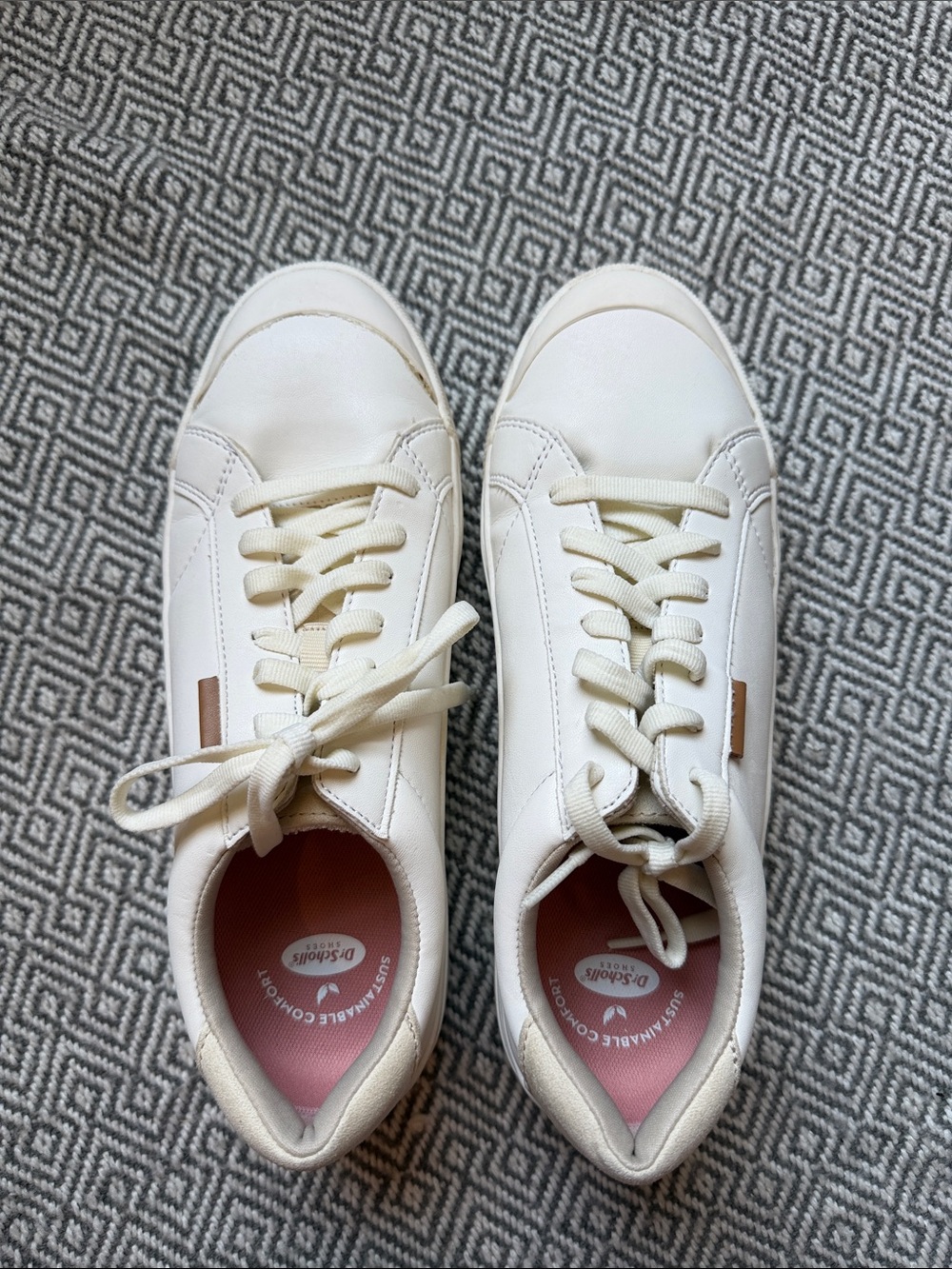 Dr Scholl’s Time off white Low-Top Leather Sneakers - Picture 3 of 15